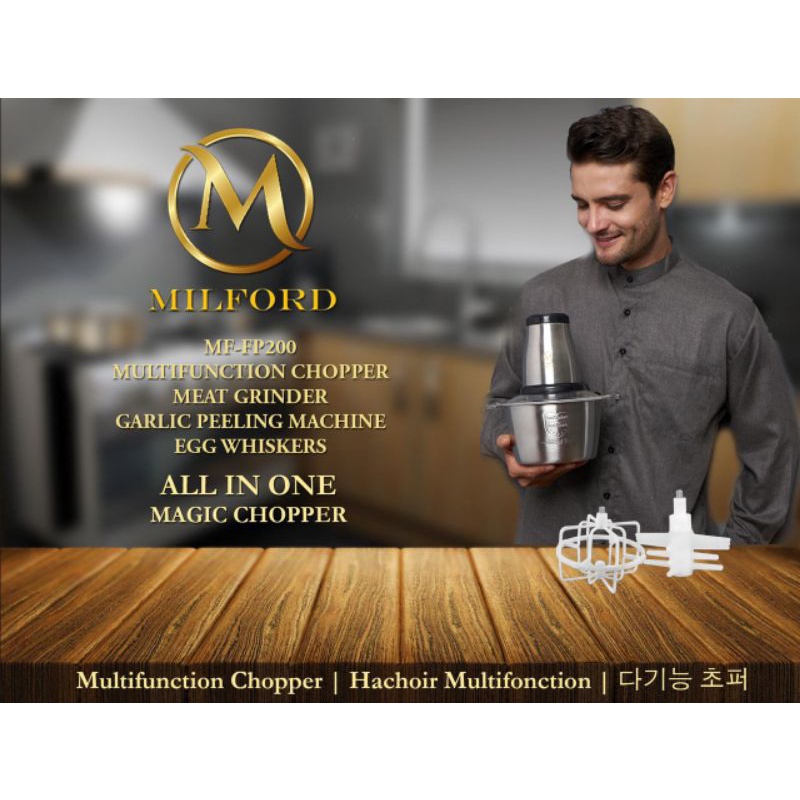 BARU Milford Chopper /grinder /coper/ penggiling daging multifungsi 2liter