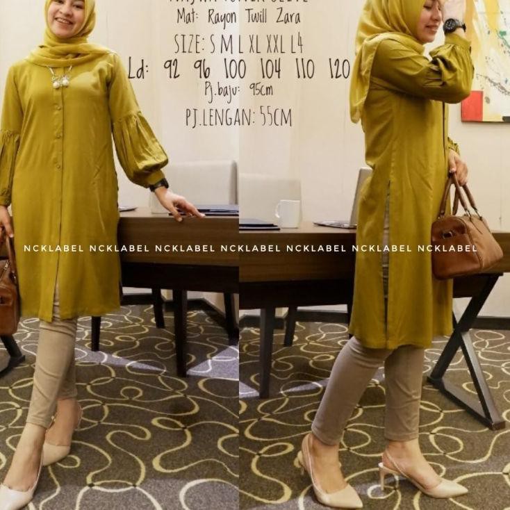 Siap Kirim 11.11 NAJWA TUNIK ORI NCK LABEL || READY STOK ⬇ Lengan ballon ⬇ TUNIK MURAH || NEW NAJWA