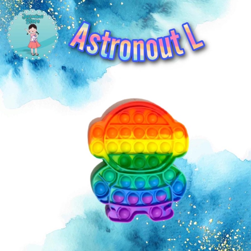 Ready Pop It Rainbow Murah/Fidget Pop It Rainbow Free Kelereng/Free Bonus-Astronout