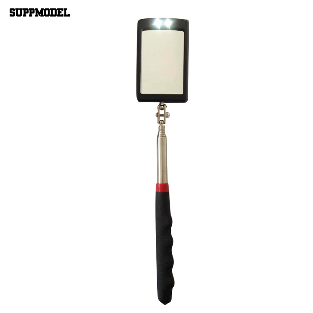 Car Auto Bottom Repair Angle Adjustable Telescopic Inspection Mirror LED Light