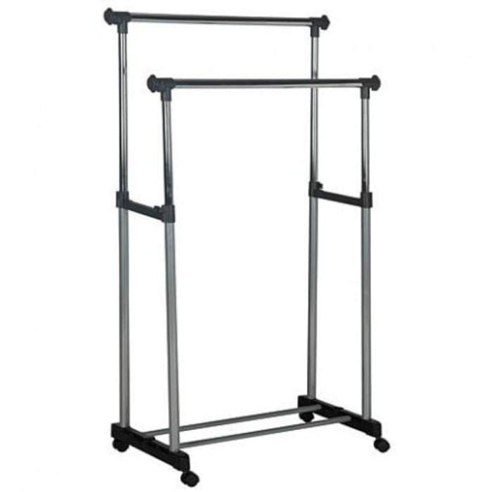 BAHAN TEBAL Double Rod Rack / Single rod rack (Rak gantungan baju dan handuk)