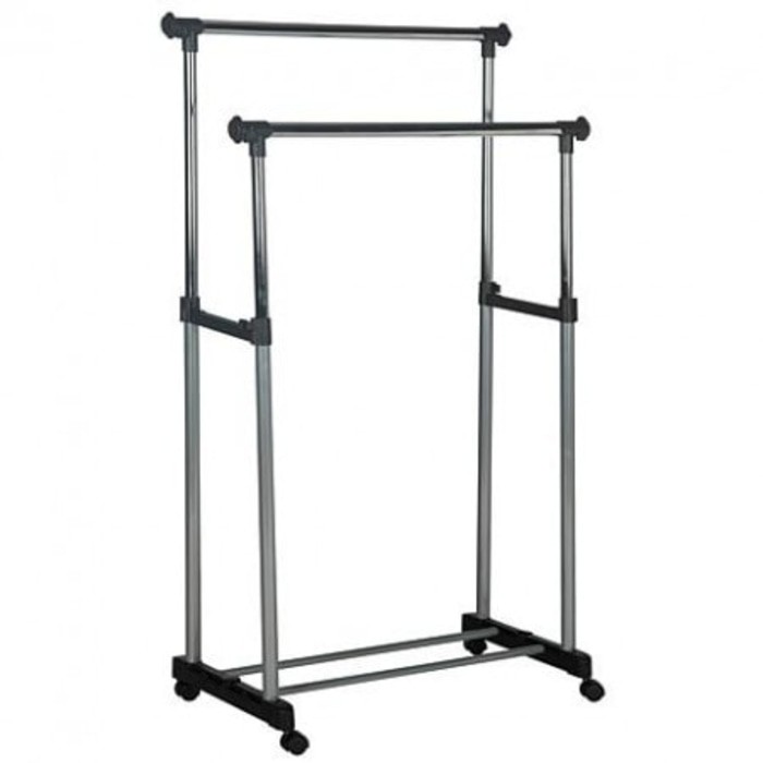 BAHAN TEBAL Double Rod Rack / Single rod rack (Rak gantungan baju dan handuk)