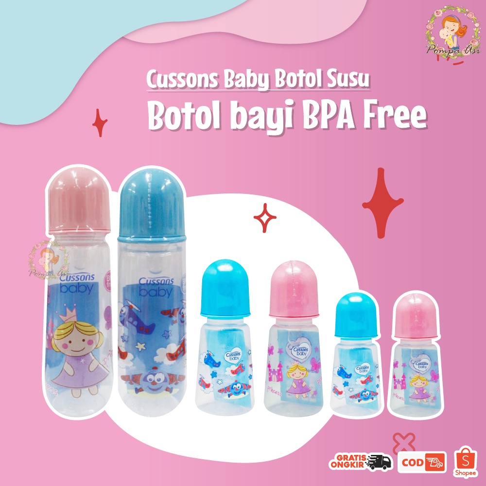 Botol Susu Bayi Cussons Murah Perlengkapan Baby New Born Tahan Panas Tidak Berbau By Mallpompaasi