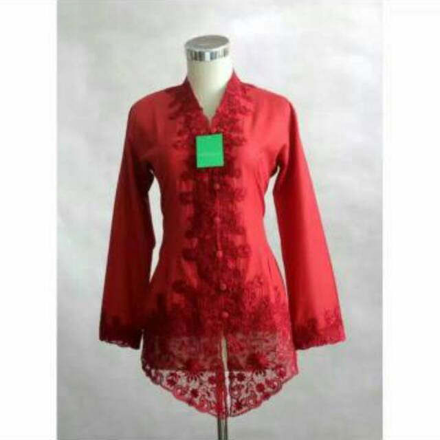 Kebaya Anggun Kebaya Jumbo Katun Modern Marun kebaya Hinda  Maroon