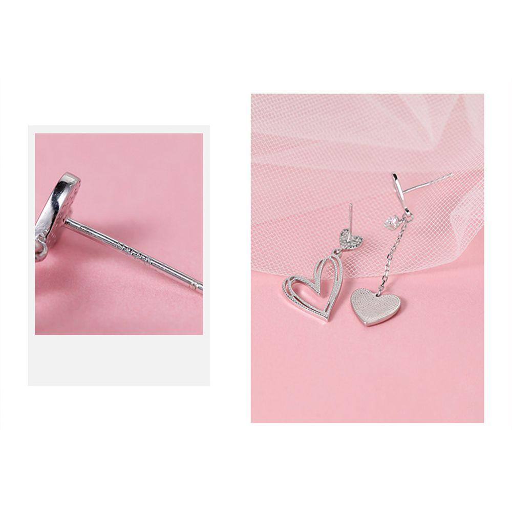 Mxbeauty Cinta Hati Stud Anting-Anting Trendi Vintage Desain Rasa Panjang Rumbai Pertunangan Hadiah Indah Gaya Korea Ear Studs