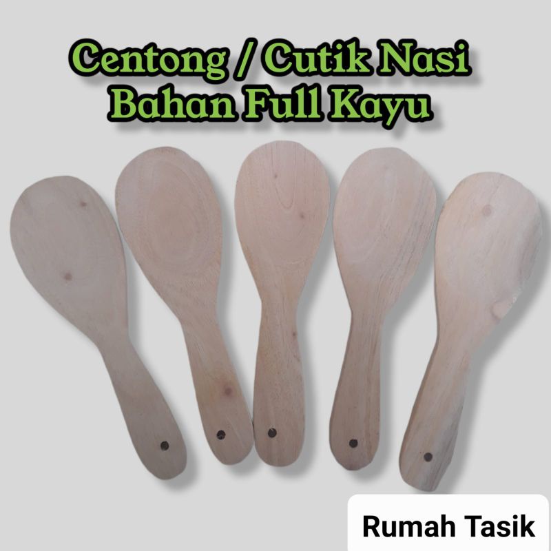 3Pc Centong Nasi Kayu Murah Berkualitas Promo Rumah Tasik