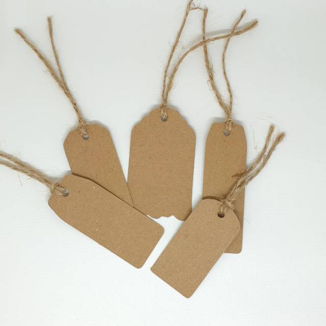 

Seruni Living Hangtag Kraft Polos 5 model berisi 10 pcs