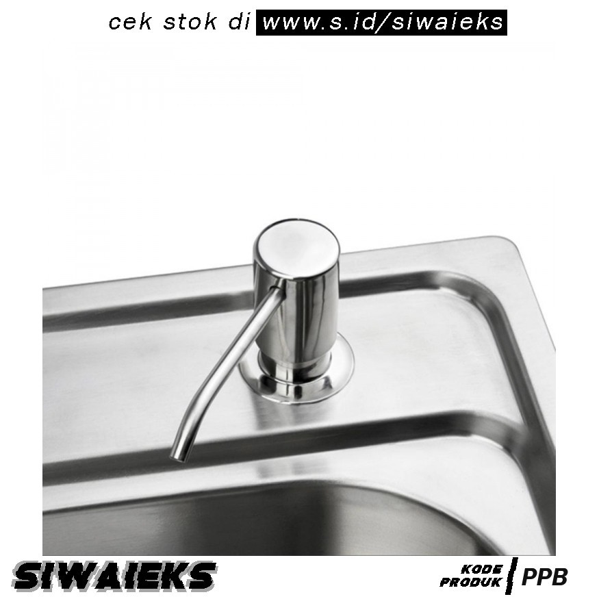 Grab Medan BATHE PROJECT Tempat Sabun Keran Air Soap Dispenser 220ml PPB JJ-3122 - Silver