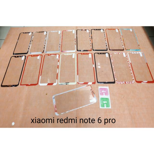 Tempered glass Xiaomi redmi note 6 pro motif gambar karakter anti gores kaca