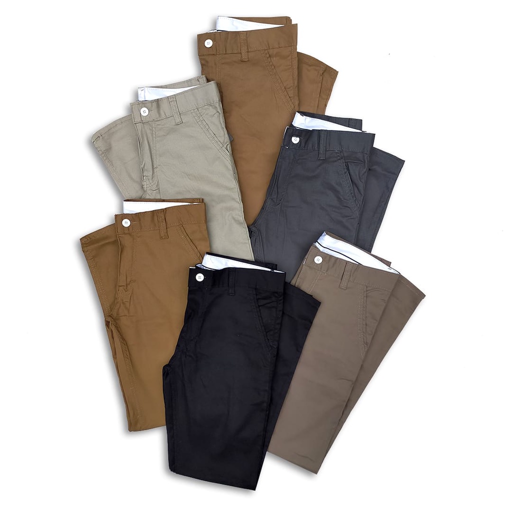 Celana Panjang Chino Pria Dewasa Premium Katun Celana Chinos Panjang Cowo Celana Distro Cino Panjang Katun Tebal Strech Warna Hitam Krem Moka Coksu Abu-abu Ukuran 28 29 30 31 32 33