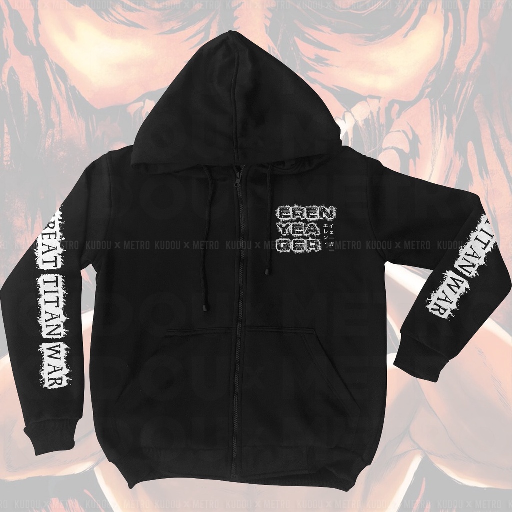 Jaket  Eren Transform Titan Mode Anime Attack On Titan SNK Premium Unisex