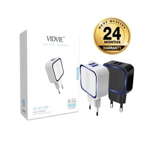 Wall travel charger vidvie 2 port Usb 2.1A fast charging for android ios tab ipad ple202-s ple-202 ple202s