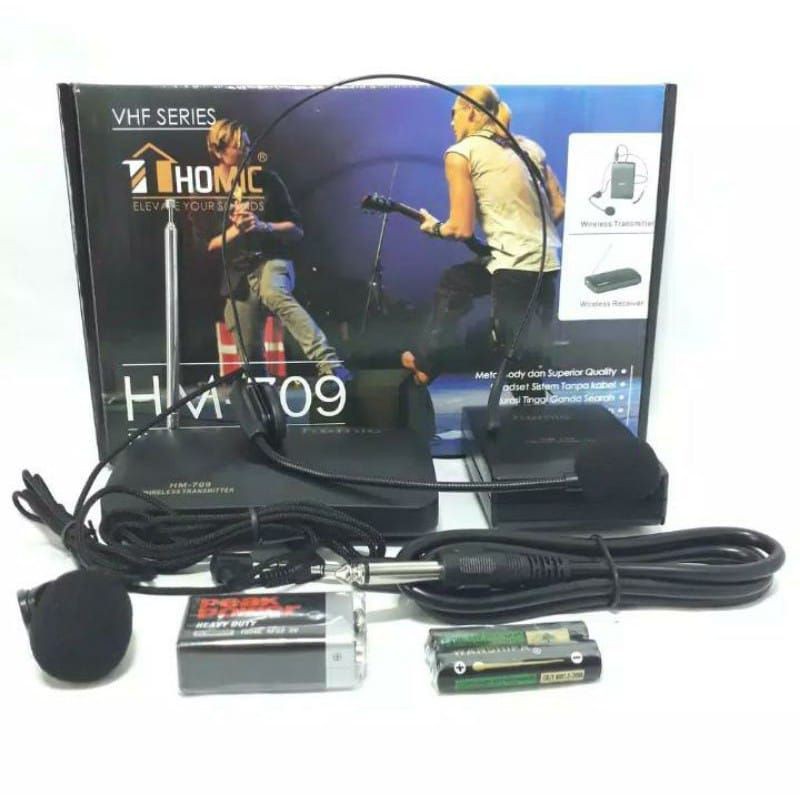 Mic/Microphone JEPIT / CLIP / BANDO WIRELESS Homic HM-709 ORIGINAL