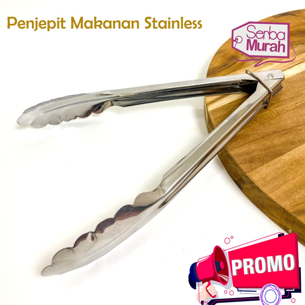 Penjepit Makanan Stainless Steel- Jepitan Gorengan Anti Karat / Capitan Kue Stainless