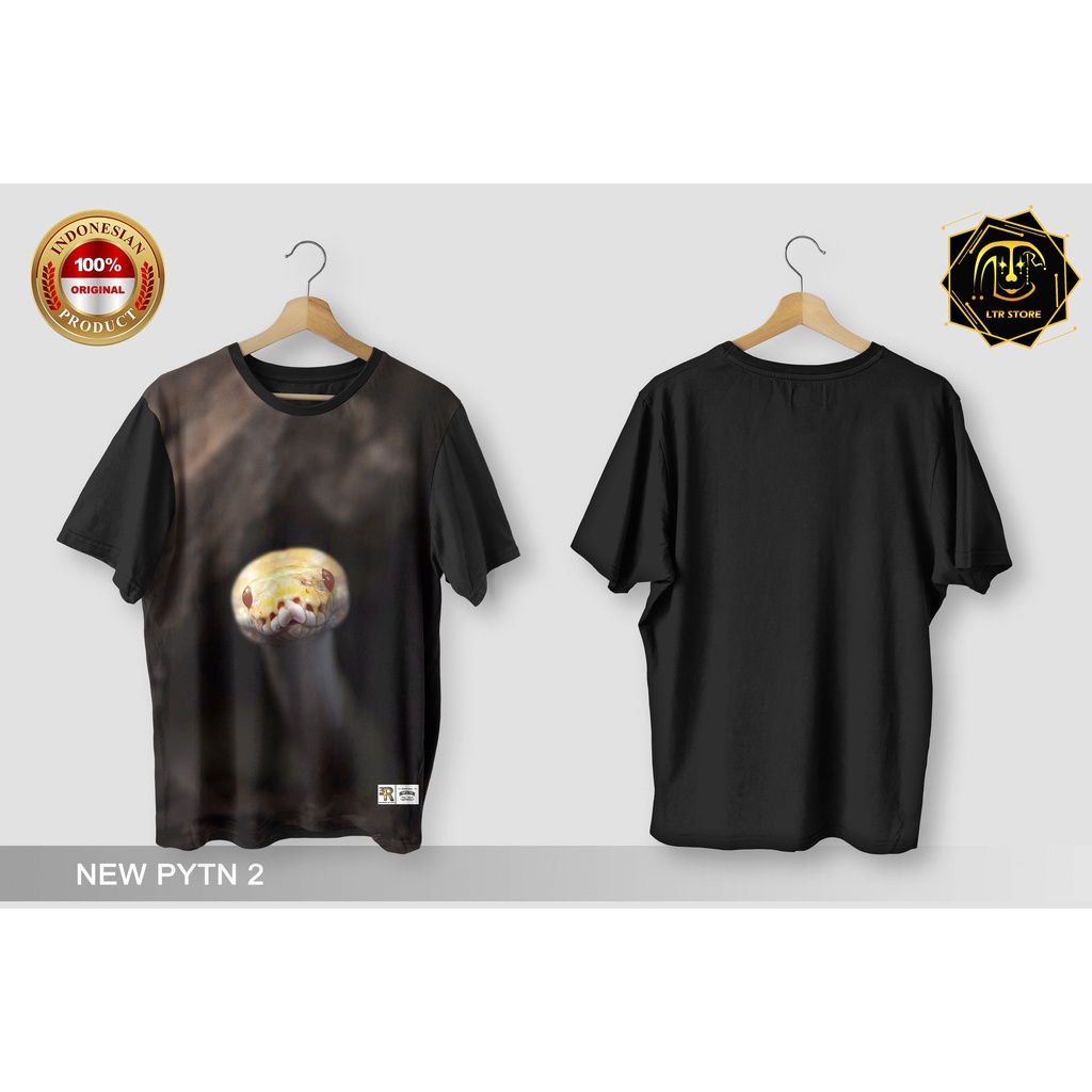 [ BAYAR DI TEMPAT ] BAJU PRINTING GAMBAR REPTILE NEW PYTN 2 MOLURUS MOLAB ULAR SANCA BODO - KAOS DIS