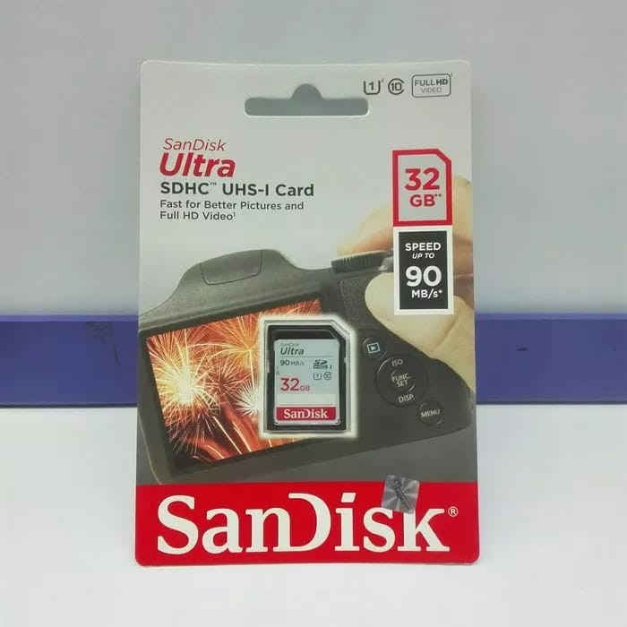 SANDISK ULTRA SDHC MEMORI KAMERA 32GB 90MB/S - GARANS RESMI BARANG ORI