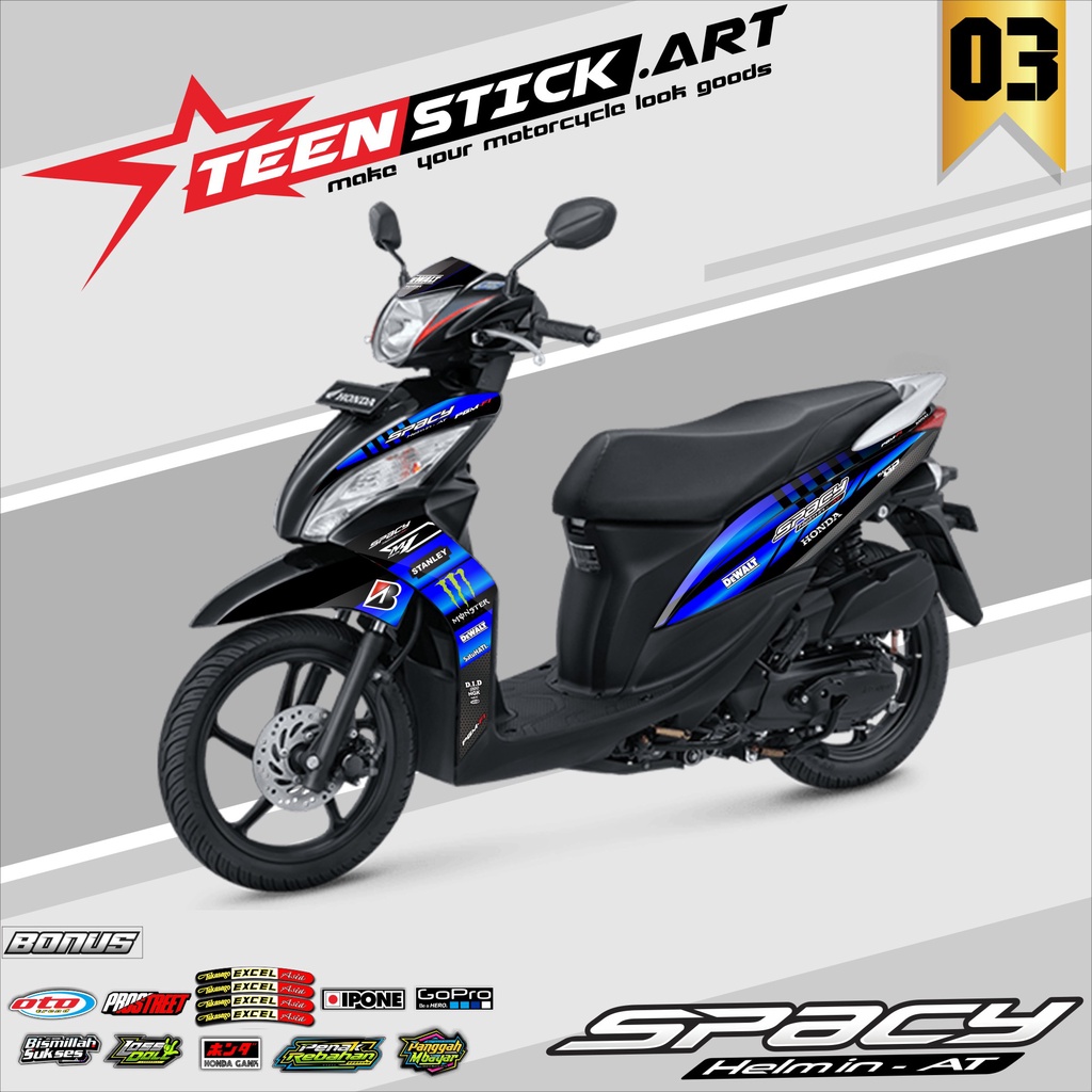 STRIPING SPACY 2011-2018 - STRIPING HOLOGRAM HONDA SPACY 2011-2018 DEWALI