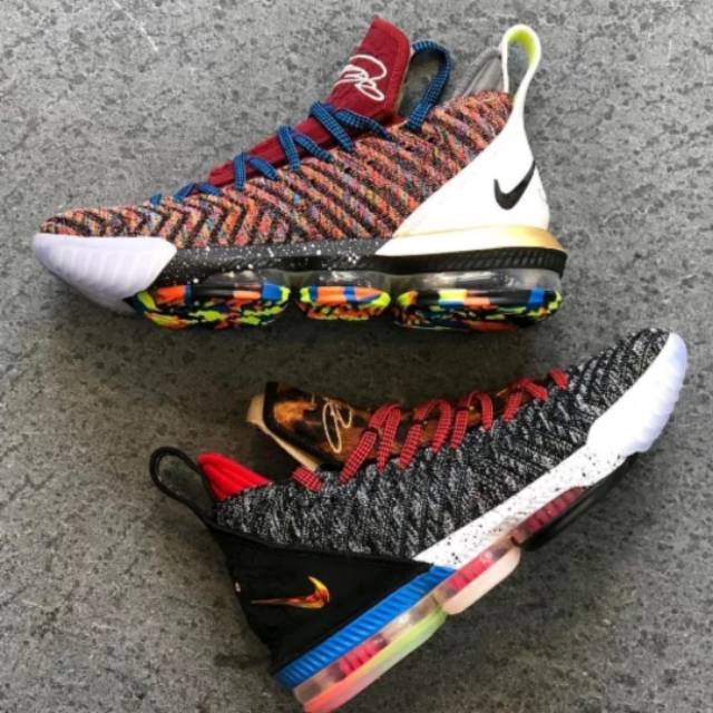 Nike Lebron 16 1 Thru 5 Multicolor Premium Original.Sepatu Basket