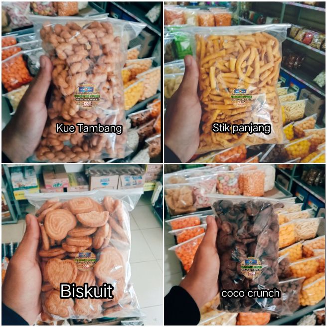 

4 paket Snack cemilan kue kering kemasan termurah