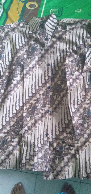 Atasan Batik Pria Lengan Panjang Pekalongan M L Xl