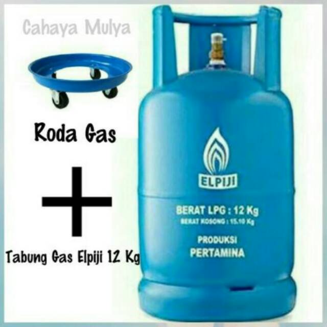 Tabung gas elpiji 12 kg + roda gas