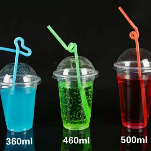 Gelas Plastik Bening ukuran 12,14,16 ounce