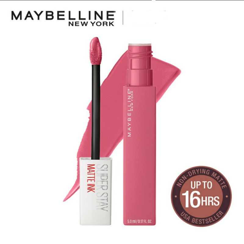 (ORIGINAL 100%) Maybelline Superstay Matte Ink 125 INSPIRER (light rosy pink)