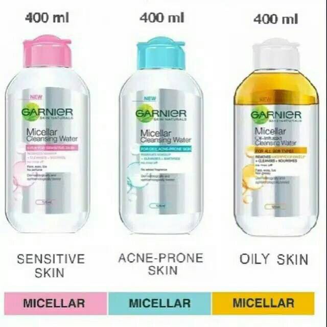 ✨LACIKOSME✨ GARNIER MICELLAR WATER BLUE PINK OIL INFUSED SKINCARE -PEMBERSIH WAJAH