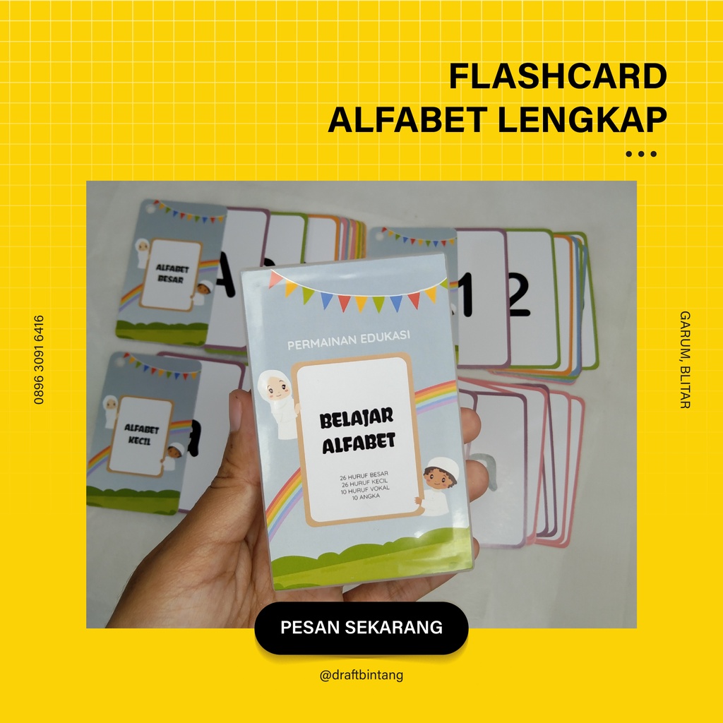 

PERMAINAN EDUKASI ANAK : FLASHCARD ALFABET HURUF LENGKAP