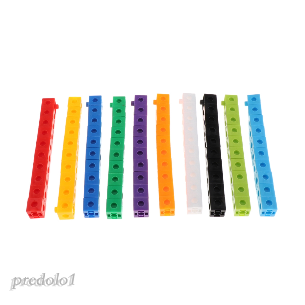 [PREDOLO1] 100pcs MathLink Counting Cubes Early Education 100pc 2cm x 2cm x 2cm cubes