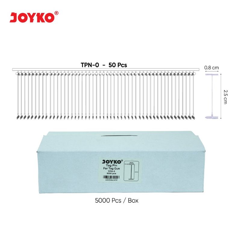 

Tag Pin Isi Refill Tag Gun Joyko TPN-0 25 mm (1 Box 5000 Pcs)