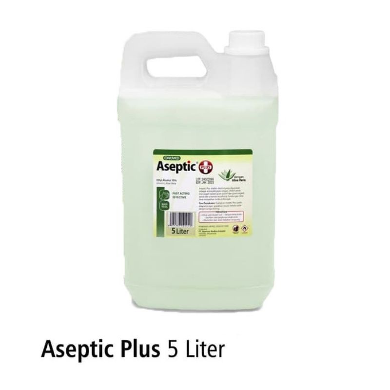 ASEPTIC PLUS ASEPTIK 5 LITER HANDSANITISER CAIR ONEMED