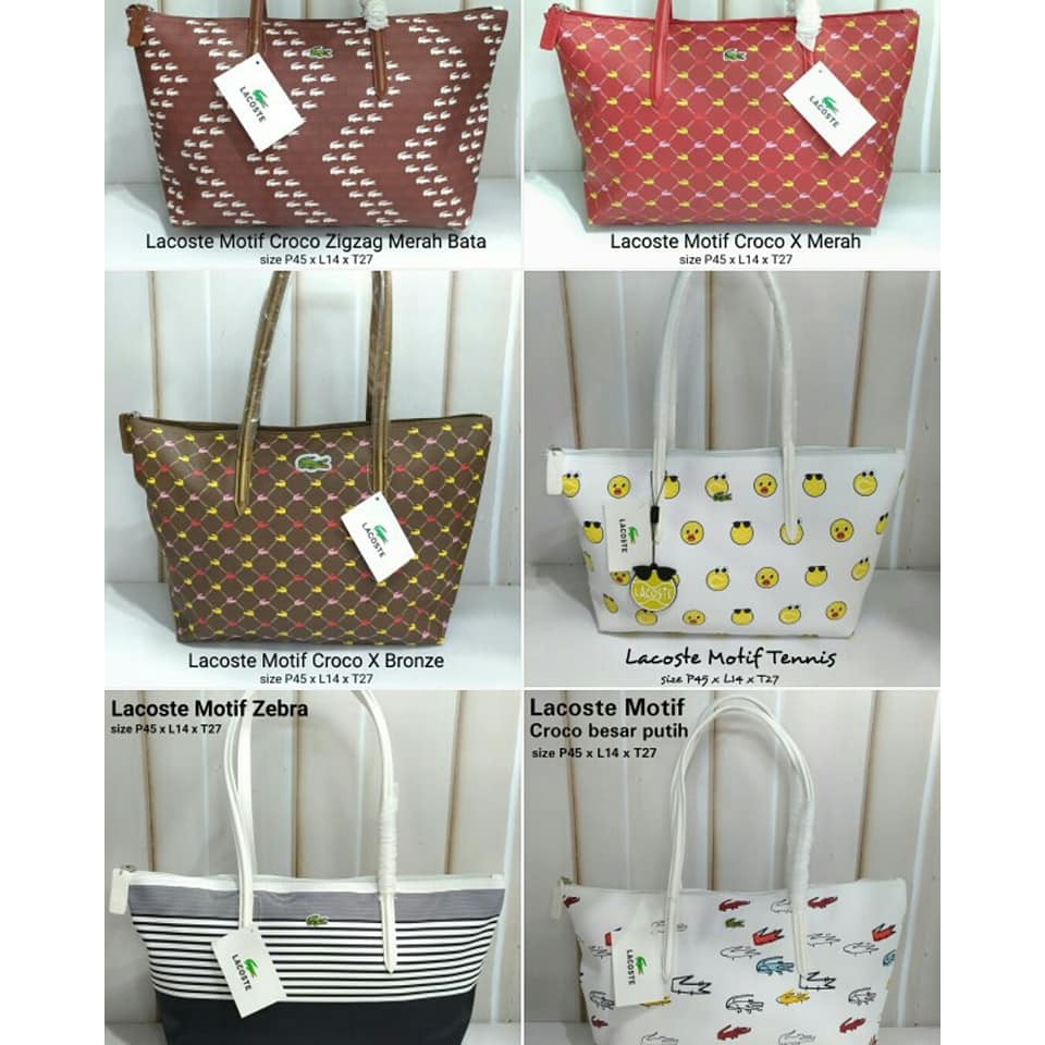 Tas Lacoste Horizontal Motif Croco