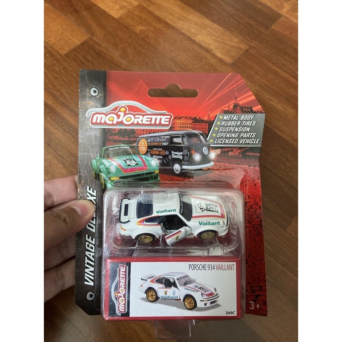 DIECAST MAJORETTE VINTAGE DELUXE PORSCHE 934 VAILLANT PUTIH TERBAIK