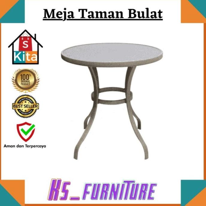 Meja Taman Bulat Meja Teras Bulat Meja Makan Meja Kaca Meja Besi Anpsjddrbb