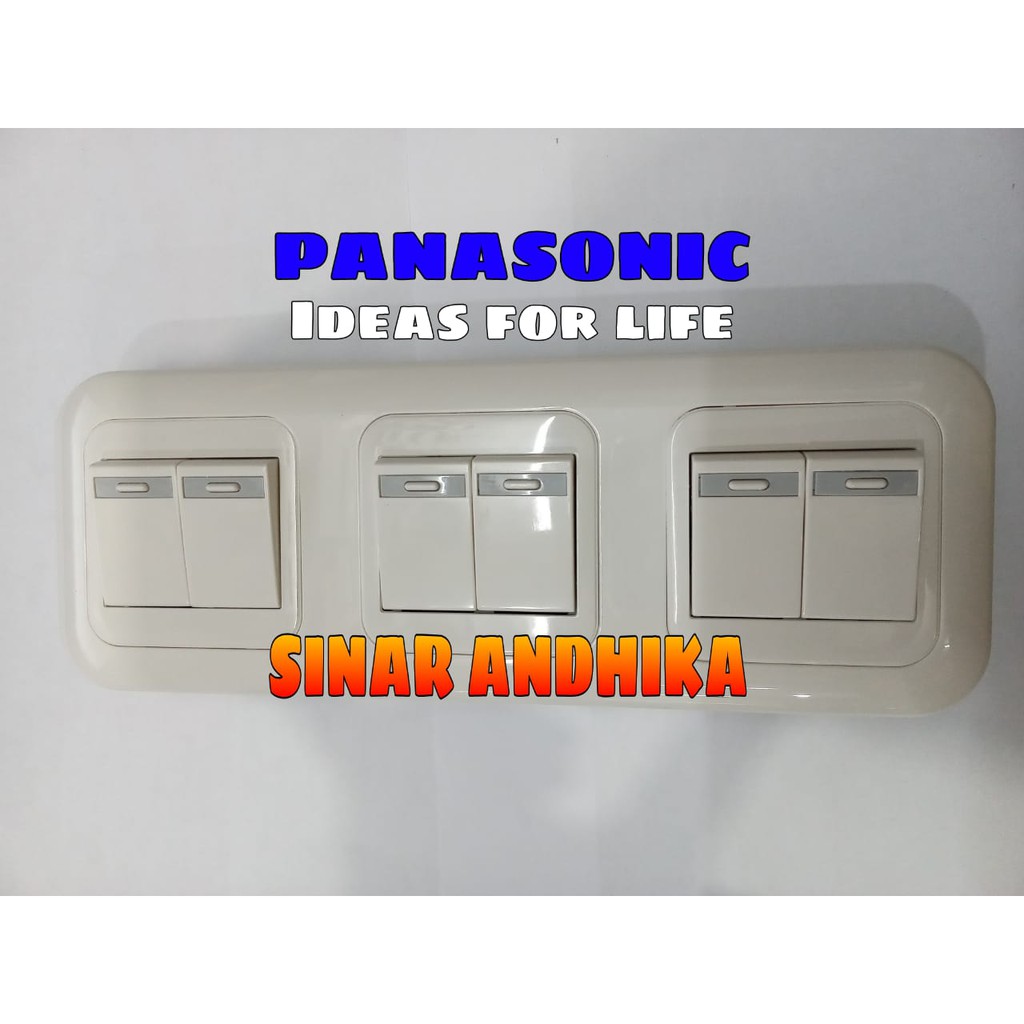 SAKLAR SERI KECIL TRIPLE (6 SAKLAR KECIL) 3 GANG 6 DEVICE PANASONIC WEJ 7823 313131