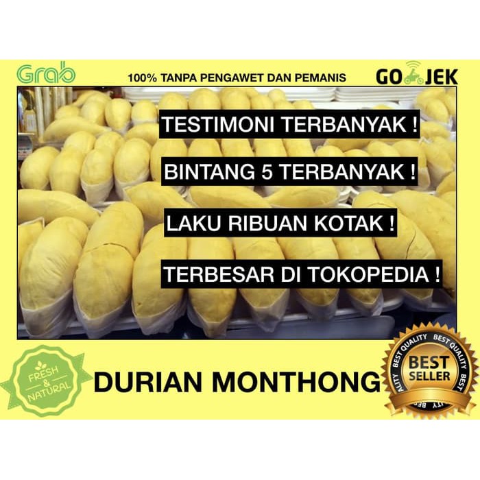 

DURIAN MONTONG / MONTHONG THAILAND - 100% MANIS - EXPORT QUALITY MURAH