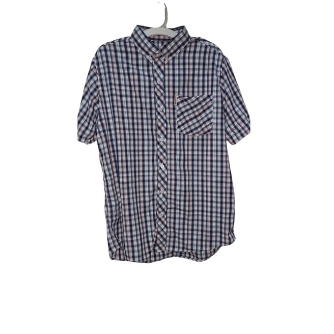 Kemeja buttondown gingham box the falmouth size m