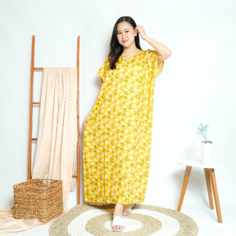 Daster busui bali habel rayon premium panjang semata kaki resleting-B46