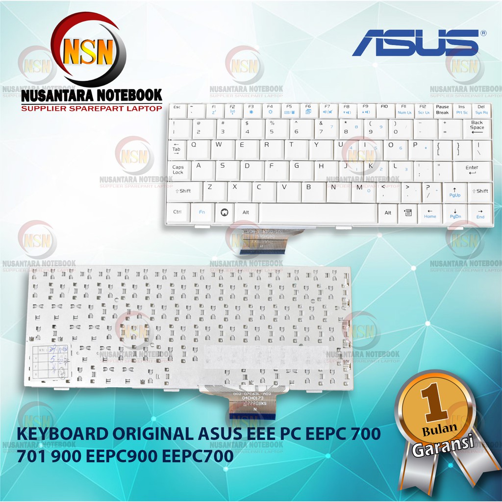 Keyboard Original Asus EEE PC EEPC 700 701 900 EEPC900 EEPC700 White