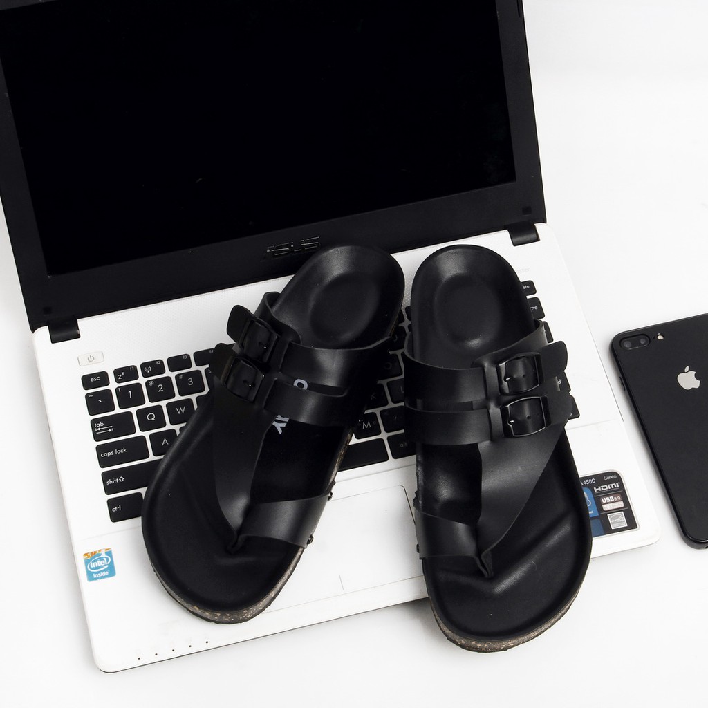 LUMIERE BLACK |ManNeedMe x Monday| Sandal Jepit Pria Casual ORIGINAL