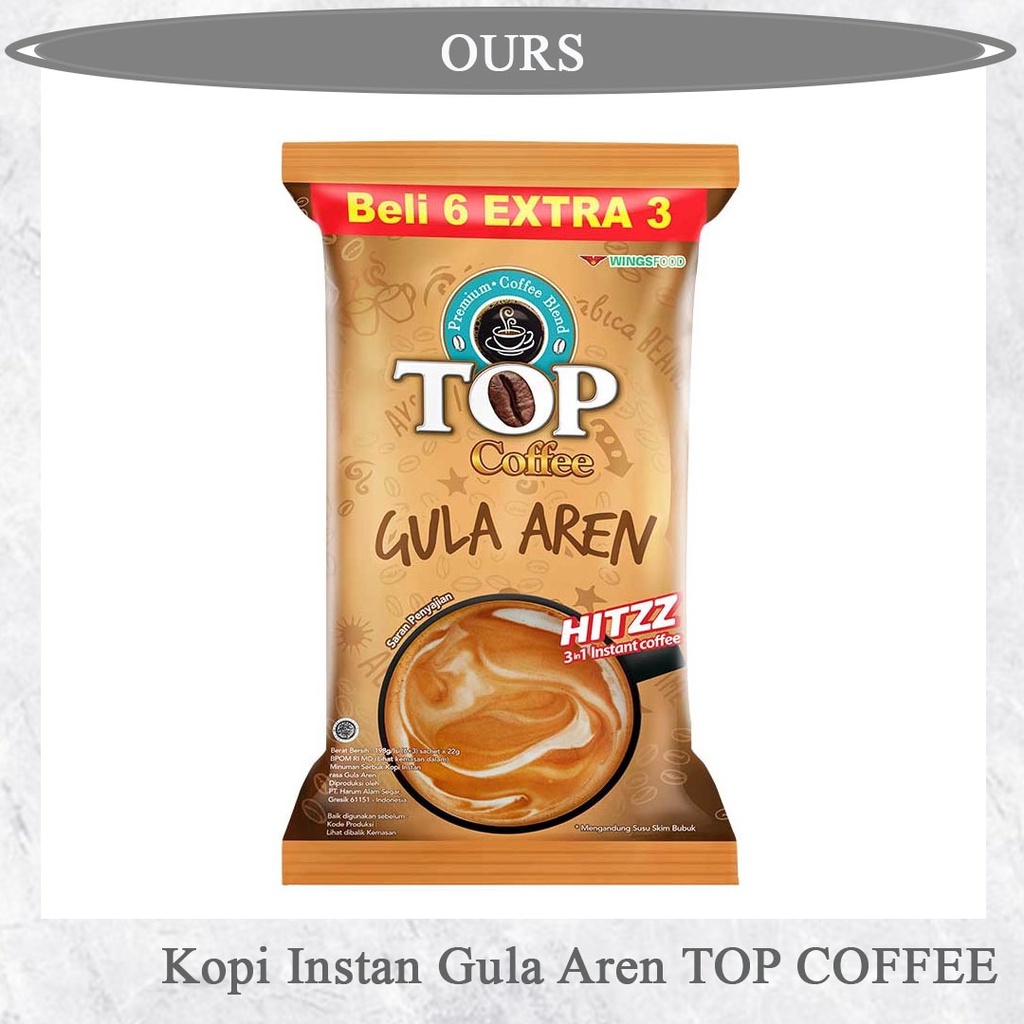 

TOP Coffee dengan KOPI Gula Aren 9x22g PAKET ISI 9