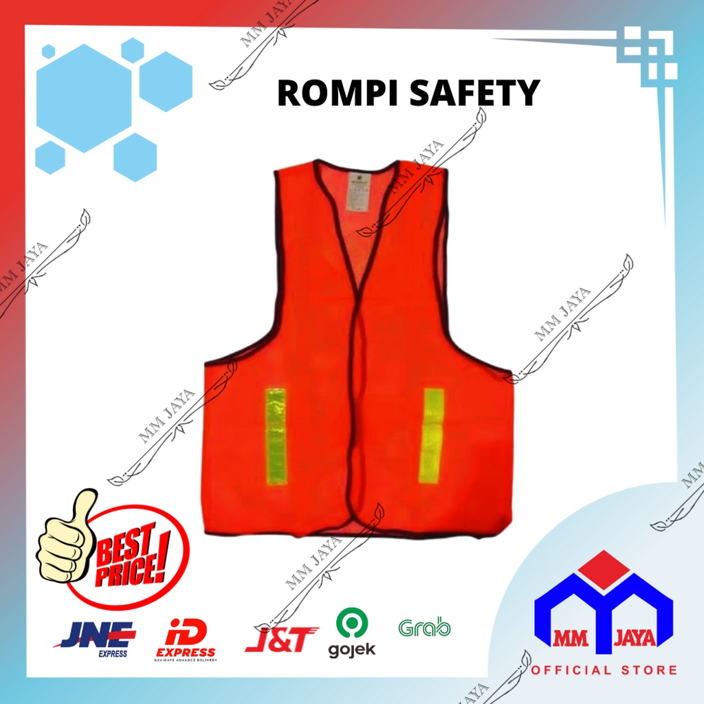 Rompi SAFETY Baju Keselamatan Kerja Vest X Rompi Proyek Jaring Reflektor Pantul Cahaya