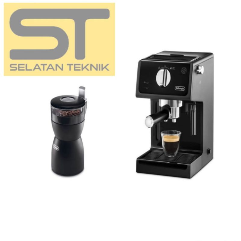 delonghi ecp 3121 coffee maker mesin kopi dan grinder kopi kg40