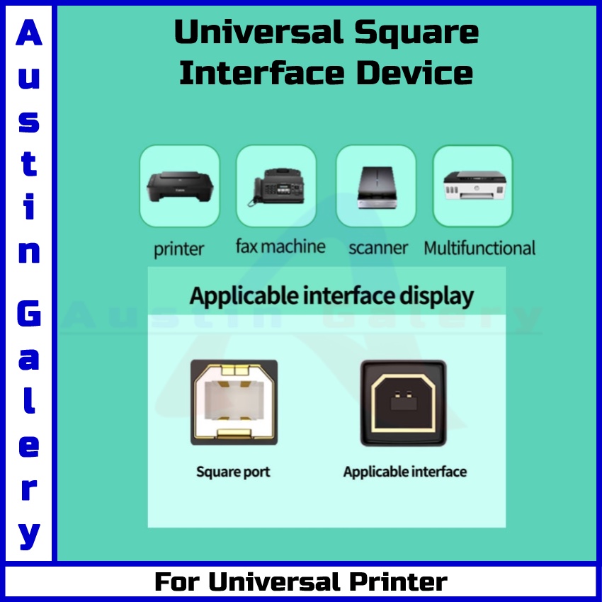 USB Kabel Printer Universal Printer Scanner Fax All In One / USB Cable Printer Universal All Merk