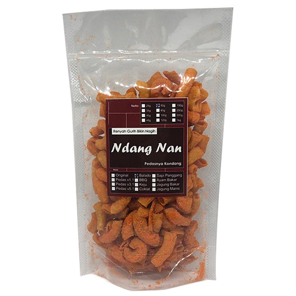 

MAKARONI NDANG NAN 50g / MACARONI BANTAT BANTET BANDUNG PEDAS KONDANG TENAN