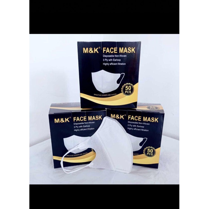 Masker Duckbill Warna Putih Isi 20pc / Masker Anti Virus &amp; Debu