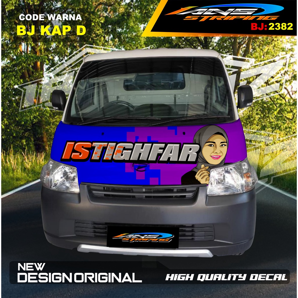 STIKER KAP KABIN DEPAN MOBIL GRANMAX PICK UP / VARIASI STIKER KABIN DEPAN PICK UP / DECAL STIKER KABIN CARRY PICK UP L300 DLL