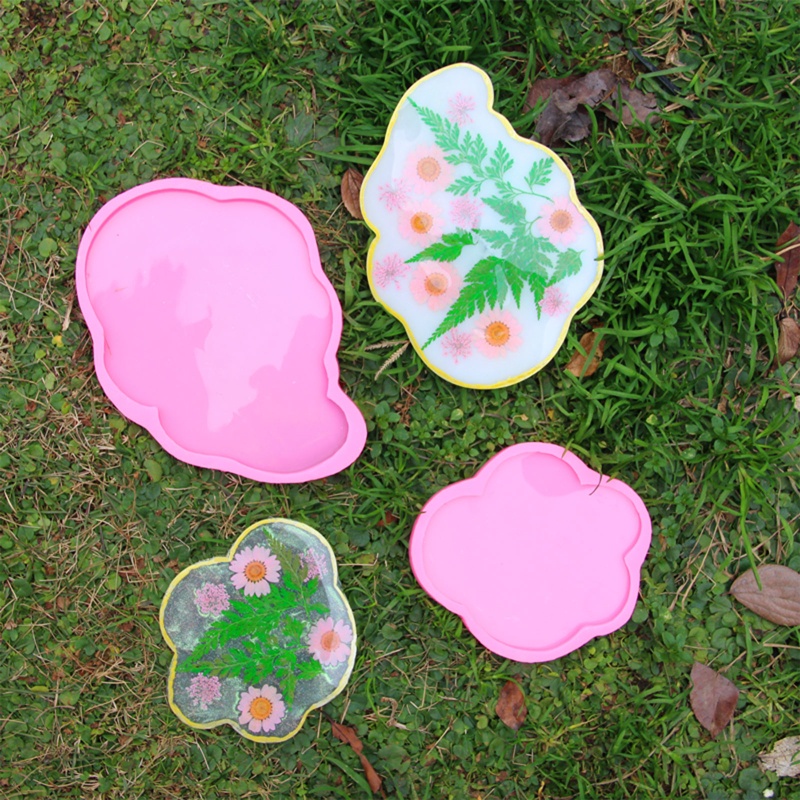 SIY  Irregular Clouds Coaster Mold Glossy Cup Mat Silicone Mould for DIY Jewelry