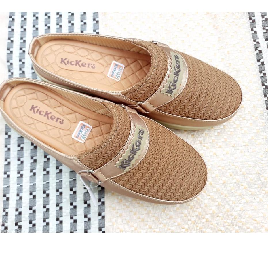 (READY) WEDGES RAJUT KICKERS WANITA - SENDAL WEDGES RAJUT